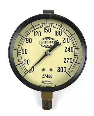 Vintage Jas P. Marsh For Bonney Tools 3-3/4  Air Pressure Gauge W/ Hook 27460 • $29.99