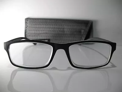 Foster Grant Tyler Black Men's Rectangle Tech Reading Glasses ~ Pick Strength • $9.89