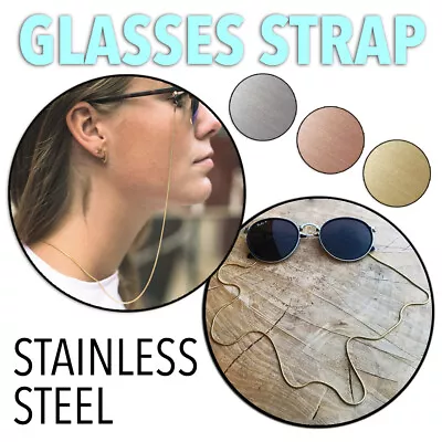 $6.95 • Buy Sunglasses Reading Metal Chain Glasses Eyeglasses Cord Holder Neck Strap Gold
