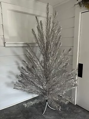 Silver Glo Stainless Metal Christmas Tree Vintage 7 1/2’ Sixty’s • $399.99