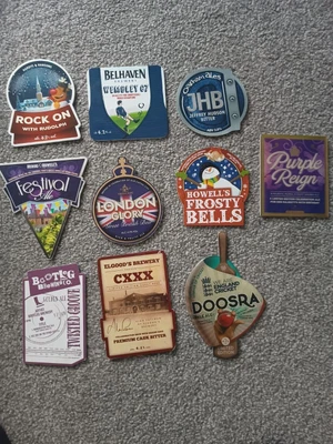 £8 • Buy 10 X Beer Pump Clips, All Flat, Fronts Only