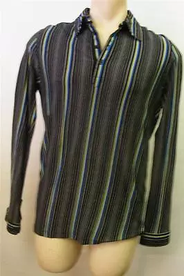 Mens J FERRAR MODERN FIT Long Sleeve POLO RUGBYshirt MEDIUM Mercerized CLEAN • $15.99