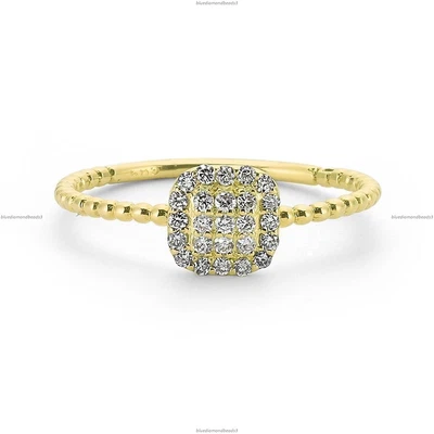 $426.80 • Buy Gift For Her 14ct Gold Diamond No Stone Valentines Day Special Art Deco Ring