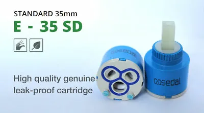 £8.49 • Buy Genuine SEDAL 35mm Replacement Ceramic Tap Cartridge Valve WRAS Kitchen Basin