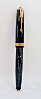 Parker Vintage 1941 Vacumatic Black Double Jeweled Fountain Pen-- Working--fine • $135