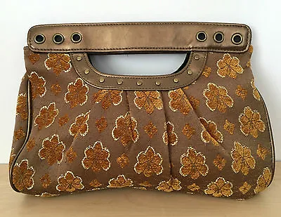 Apt. 9 Womens Gold Brown Handbag Purse Vintage Style Bag 9.5  X 11  X 3  • $16.99