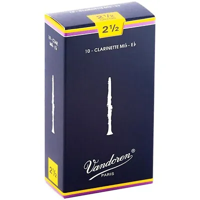 Vandoren V21 Eb Clarinet Reeds Strength 2.5 Box Of 10 • $28