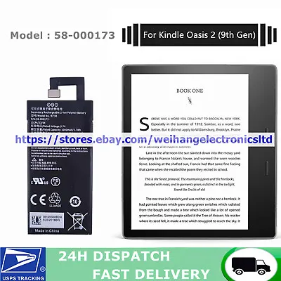 $20.99 • Buy New Battery 58-000173 For Amazon Kindle Oasis 2 (9th Gen) Model CW24WI MC-343364