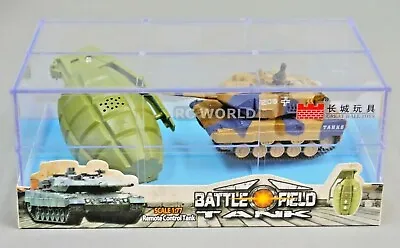 RC Micro TANK Mini Radio Control GERMAN LEOPARD 2A6 TANK W/ Sounds 2.4GHz -TAN • $12.99