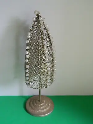 Metal Gold Wire Christmas Tree Bead Ornaments  Xmas Vintage Decor 12  • $6.99