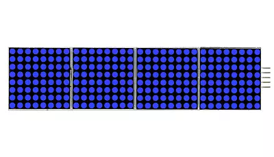 MAX7219 Microcontroller 4 In 1 LED Dot Matrix Display Module 5P Arduino - Blue • $10.99