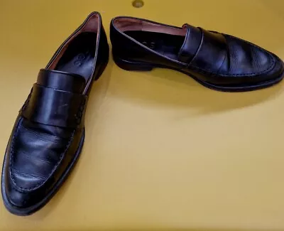 COS 37 Black Leather Loafers Shoes  • £9.99