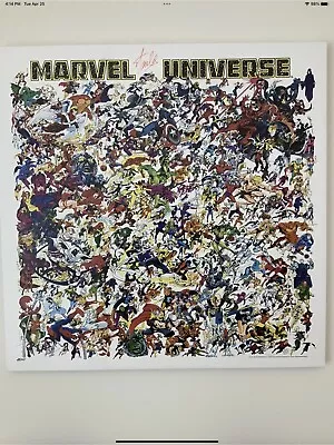 Marvel Universe Poster 50 X 50 One-Of-A-Kind Signed ￼ By STAN LEE With COA ￼ • $9500