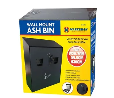 Ash Bin Wall Mounted Ashtray Outside Pub Garden Office Smoking Tray Cigarette NE • £19.99