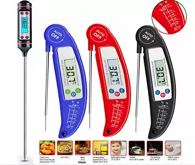£3.99 • Buy Digital Food Thermometer Probe Cooking Meat Temperature BBQ Kitchen Turkey Jam