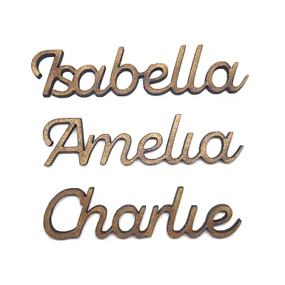 £1.50 • Buy Wooden Name Personalised 4mm Thick Wedding Names Wooden Letters Scrapbook Craft