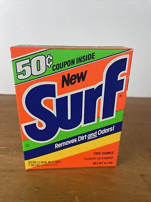 Vintage Box Surf Powder Laundry Detergent Lever Brothers Unopened Sample Size • $14.39