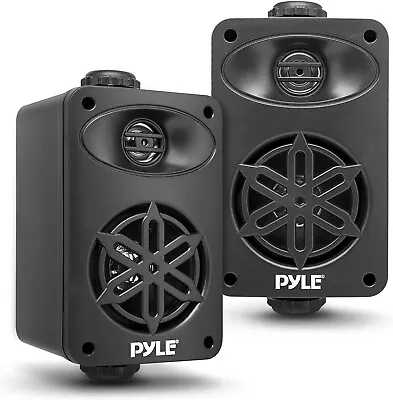 Pyle Indoor Outdoor Speakers Pair - 200 Watt Dual Waterproof 3.5” 2-Way • $40.99