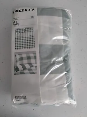 IKEA Emmie Ruta King Size Duvet Cover & 2x Pillow Cases ( Green ) • £25.99