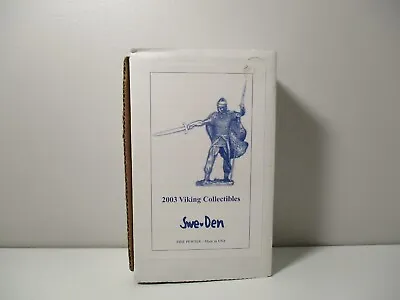 Swe-den Designs Pewter Viking Figurine   Orm  Viking Warlord 2003 4.5'' Usa • $28.99