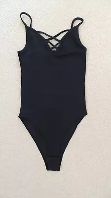 £1 • Buy New Look Cut Out Detail Black Body Size 6