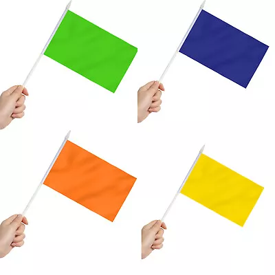 Anley White Mini Flag 12 Pack Hand Held Solid White Blank Flags & More Color • $7.95