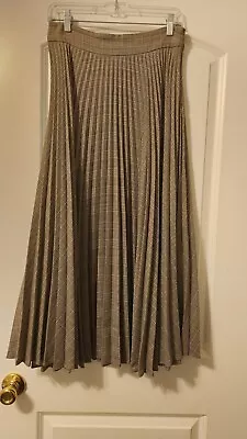 Women's Zara Plaid Midi Skirt Brown/Tan Size Small Very Good Condition • $17.99