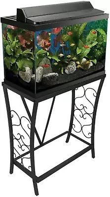 20 Gallon Metal Aquarium Stand 24.3  L X 12.5  W Black • $116.98