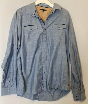 Zagiri Shirt Men's Long Sleeve Button Down Classic Fit XL Blue • $29.99