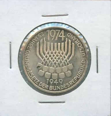1974 Deutschland Germany - 5 Mark Deutsche Mark Proof Silver BU Coin MS • $21.95