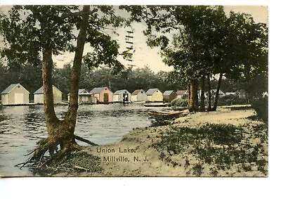 Small Cabins-Union Lake-Millville-New Jersey-Vintage 1910 Postcard • $8.50