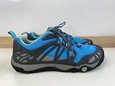 Merrell Proterra Vim J57258 Blue Black Sea Shore Hiking Shoes / Women’s Size 8 • $23.95