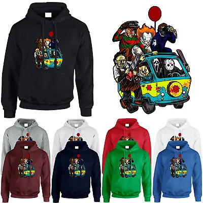 Horror Movie Mystery Mens Hoodie Van Halloween Spooky Scary Novelty Hoody • £16.99