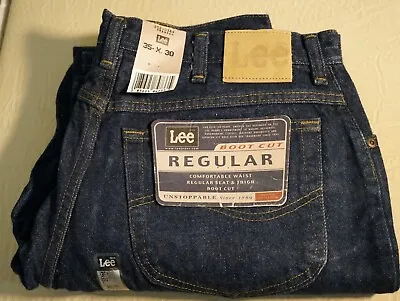 Vintage Lee Men's Jeans W35 L30 Regular Fit Boot Cut Made In USA New NOS • $16