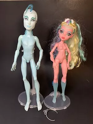 Monster High Set Of 2 Gillington Gill Webber And Lagoona - For PARTS OOAK *READ* • $14.09