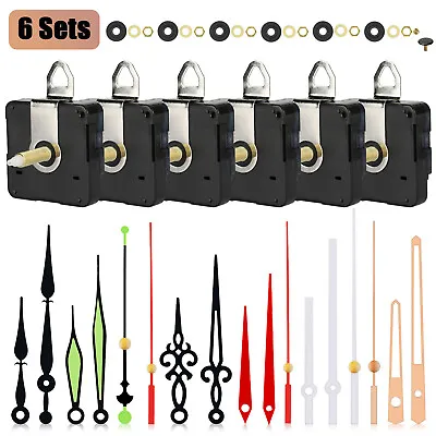 6Pcs DIY Wall Quartz Clock Movement Mechanism Replacement Repair Tool Parts Kit • $11.48