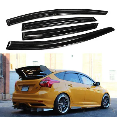 For 2012-18 Ford Focus Hatchback Window Visor Rain Guards Shade Wind Deflectors • $27.99