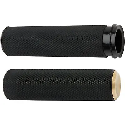 Arlen Ness Brass Knurled Handlebar Grips For Throttle By Wire 07-334 • $71.23