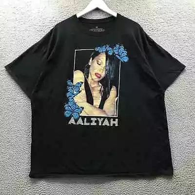 Aaliyah T-Shirt Men's Big 3X Short Sleeve Crew Neck Graphic Black • $9.99