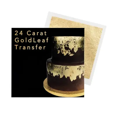 Sugarflair 24 Carat Edible Gold Leaf Transfer Sheet For Cake Decorating 8cm • £4.19