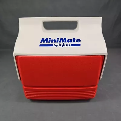 Vtg IGLOO MINI MATE COOLER Red White MiniMate Lunch Box 6 Pack Cans Retro Small • $12.88