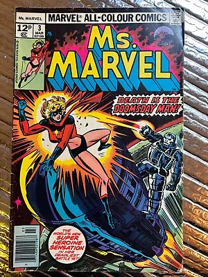 Ms. Marvel: Vol 1 #3 - 1977 Marvel Comic - Carol Danvers - Claremont/Buscema • £7.99