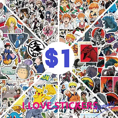 800+ Various 50pcs Cartoon Kids/ Anime/ Movie &TV Stickers Waterproof Skateboard • $2.99