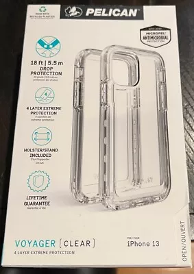 Pelican Voyager Case +Holster For IPhone 13 (6.1 ) - Clear - NEW • $13.99