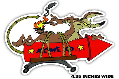 Wile E. Coyote Funny Gasser Rat Rod Hot Rod Vintage Racing Rat Fink Decal • $3.99