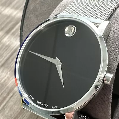 Movado Men's Museum Classic Silver-Tone Stainless Steel Mesh Watch • $474.13