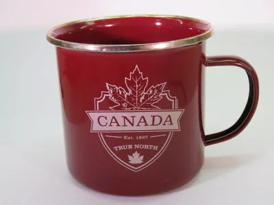 Steel Or Tin Coffee Cup Tea Mug ~ CANADA Est. 1867 ~ True North ~ Maple Leaf • $16.97