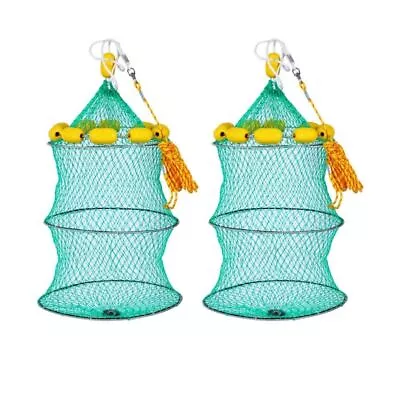 Collapsible Fishing Net With Float Multi-float Fishing Protection  Crab • $29.41