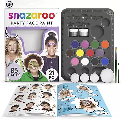 Snazaroo Ultimate Party Pack Face Paint Palette Kit For Kids And Adults 8 Water • £22.20