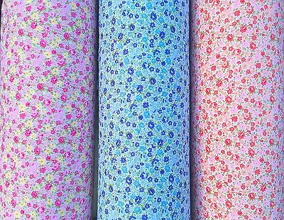 Floral Poly Cotton Fabric - Small Dainty Pretty - Sold Per Metre 114cm Wide • £2.99